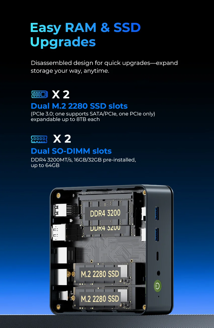 AMD Ryzen™ 7 7730U Mini PC--NucBox M5 Ultra