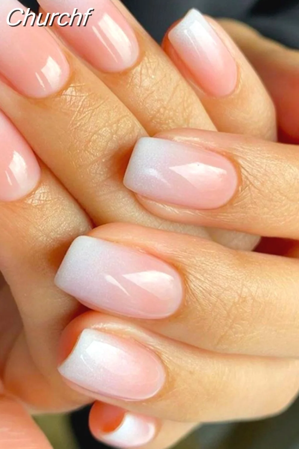 Churchf French White Black Short False Nails with Rhinestone Design Fake Nails Press on Nails Acrylic Full Cover Nail Art Tips-Nail Inspo