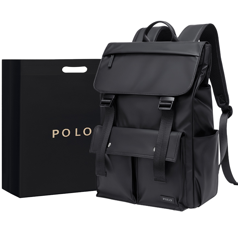 POLO Fabric Backpack Extra Large Men's Black