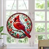 Diamond Painting Acrylic Stained Glass Cardinal Hanging Pendant