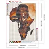 Fille africaine-plein diamant rond peinture-30 * 40cm