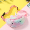Kids Girl Unicorn Plush Bags  Shoulder Animals Buckle Bag