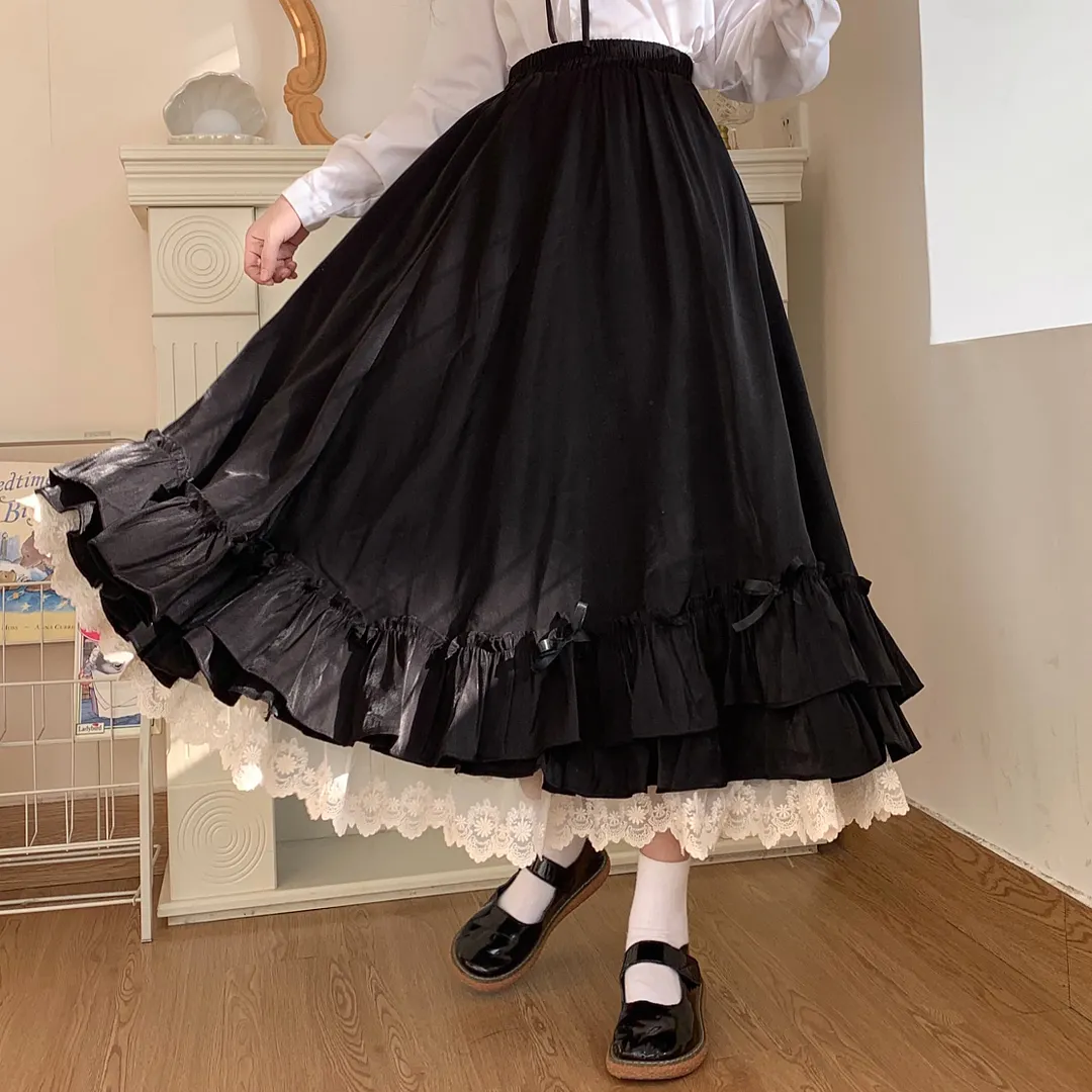 Embroidered Midi Ruffle Skirt | 6-10 main image 0