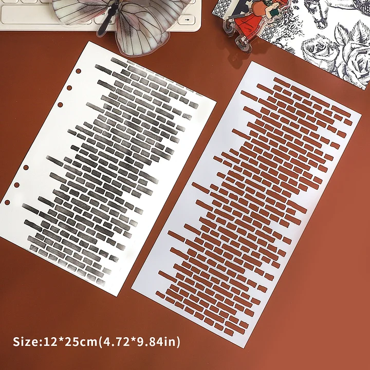 Journalsay Brick Pattern Stencil