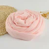 Solid Color Soft Cotton Linen Scarf Women Hijab Shawl