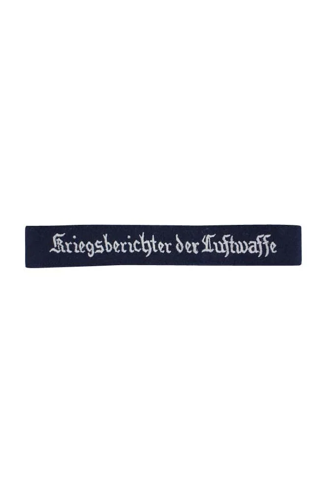   Luftwaffe Kriegsberichter Der Luftwaffe EM Cuff Title German-Uniform