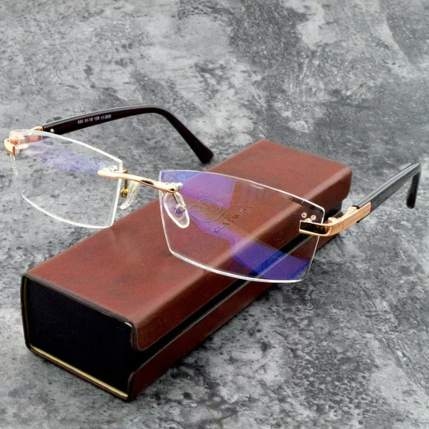 2023 New Sapphire high hardness anti-blue progressive Far And Near Dual-Use Reading Glasses