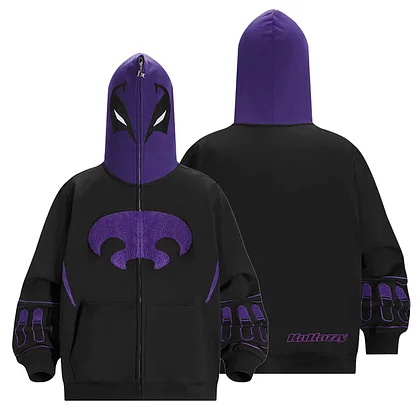 Discover Versatile Comfort: Teasearch3d's Hoodie, Zipper Hoodie, and Sweatshirt Collection 4 Marvel Super Hero Dark Purple Spider Hoodie Zipper Sweatshirt