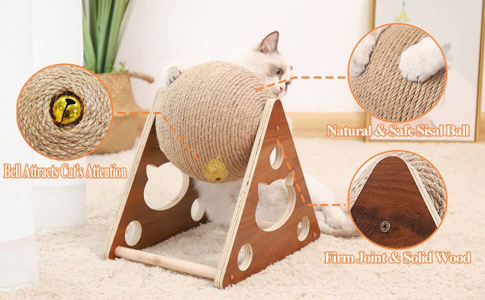 Cat orb scratcher toy ball