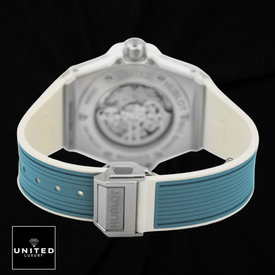 Hublot Big Bang Blue Rubber Bracelet 465_SE_6070_RW_CHM17 Replica black background