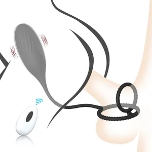 Wireless Remote Control Egg Vibrator With Penis Rings