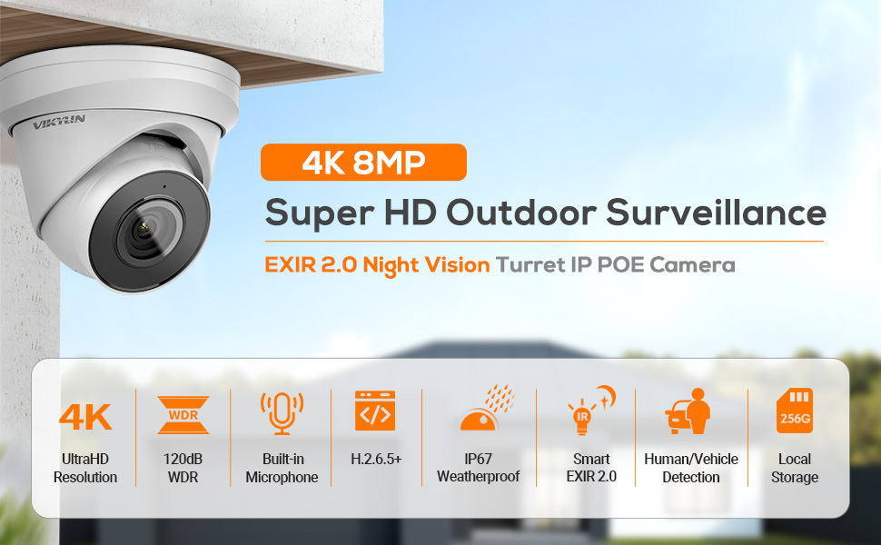 8mp poe camera outdoor