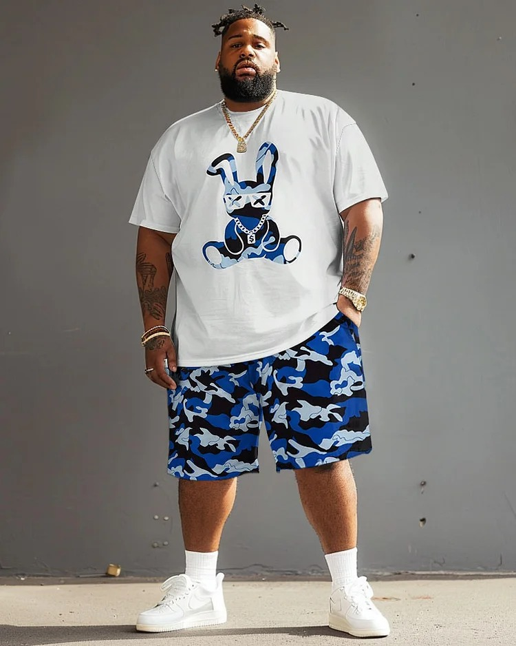 plus-size men’s short set
