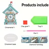 Diamond Painting Acrylic Blue House Clock Ornament