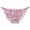 100% Mulberry Silk Panties Extra Fine Silk Ruffle Briefs