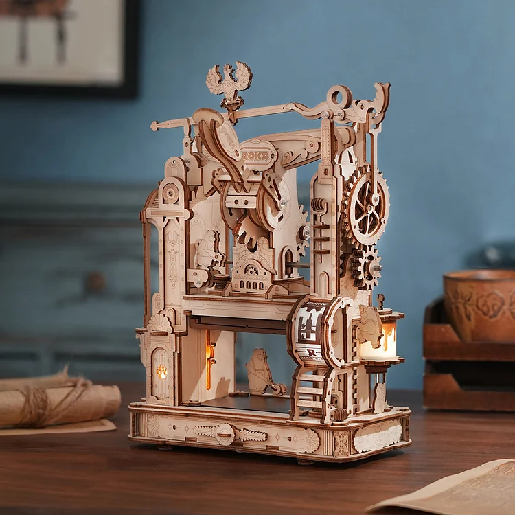ROKR Classic Printing Press 3D Wooden Puzzle LK602  | Robotime Online
