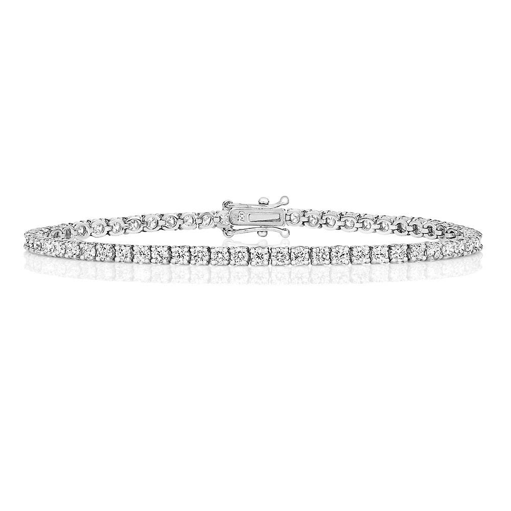 Diamond Jewellery 18ct Gold Tennis Bracelet BDQ704W/FG6