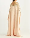 Illusion Neck Paillettes Embroidered Caftan