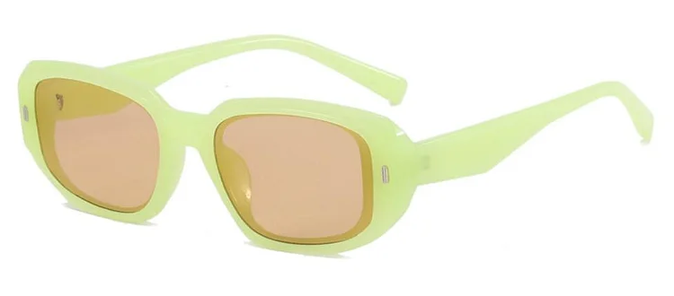 2024 New Trend Square Rice Nail Sunglasses Women Men Luxury Brand Rectangle Polygon Small Frame Jelly Color Sun Glasses