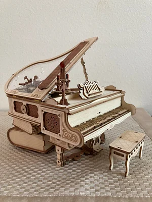 ROKR Puzzle en Bois 3D Piano Magique Boîte à Musique Mécanique, 233Pcs Kit  de Construction de Jouets à Assembler Cadeau de Décoration de Bureau pour  Enfant Adulte 