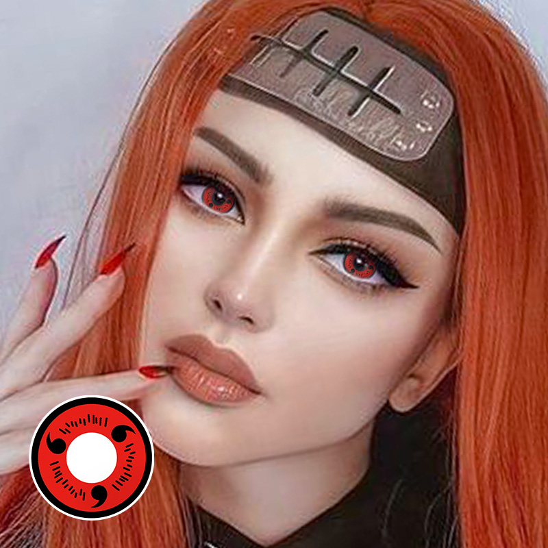 Naruto Sasuke Red Sharingan Cosplay Contacts