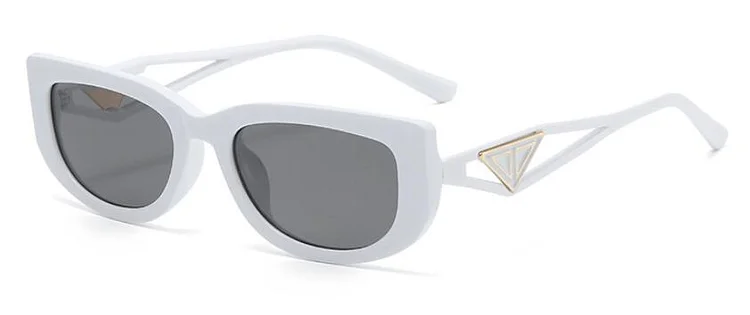 2024 Cat Eye Sunglasses Irregular Hollow Legs Brand Designer Sun Glasses Oval Rectangle Black White Women's Sunglasses