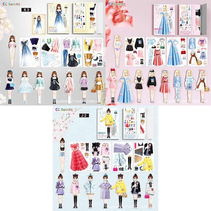 Kits De Vestir Bonecas Magnéticas, Boneca De Paper De Princesa Magnética,  Jogos De Vestir Magnéticos, Conjunto De Fantasias Para Meninas