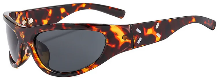 Y2K Sports Punk Sunglasses Women Men Luxury Brand Designer Retro Black Sun Glasses UV400 Colorful Small Frame Hip Hop Eyewear