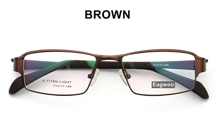 EAGWOO Metal Eyeglasses Men Full Rim Optical Frame Prescription Spectacle Myopia Eye Glasses Small Face Suitable