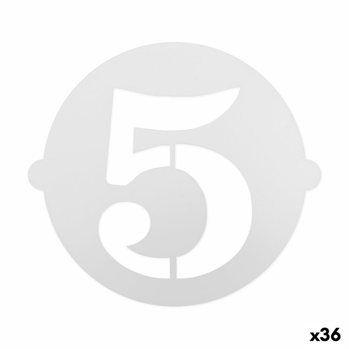 Cake stencil Algon Number 5 36 Units