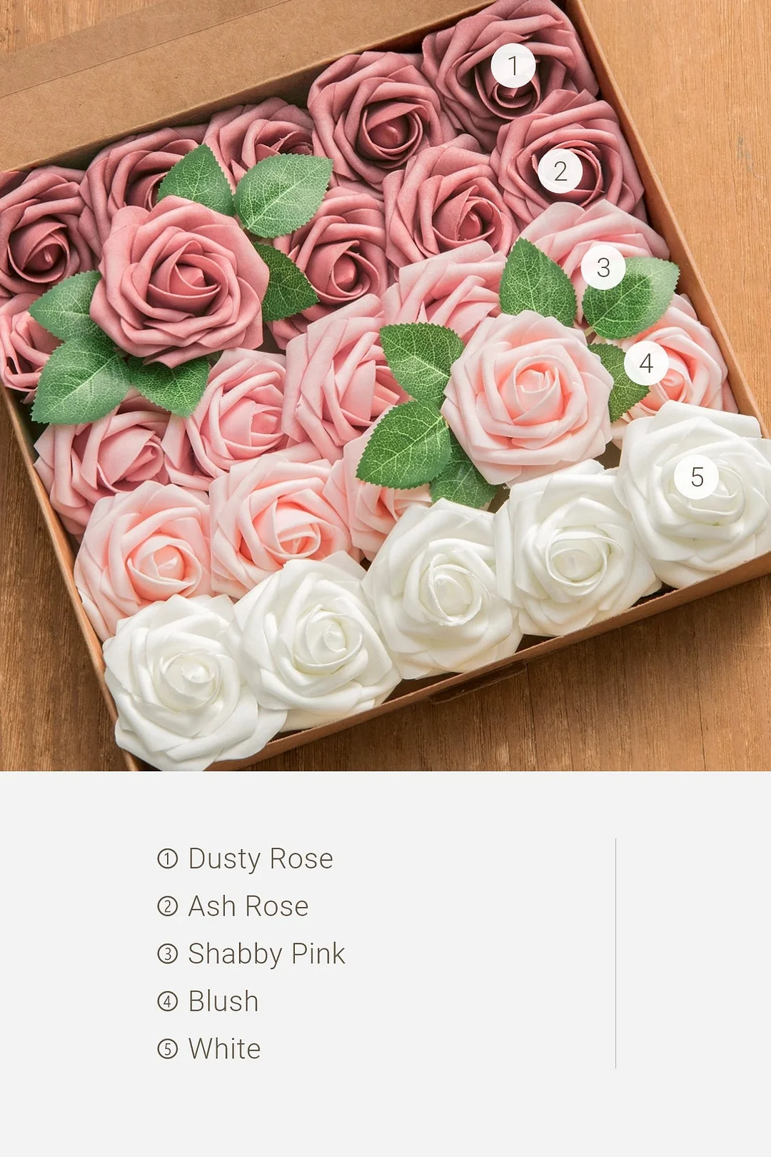 3" Foam Rose with Stem - 56 Colors