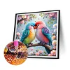 Les Fleurs S'Épanouissent Pour Les Oiseaux-Complète Rond Diamant Peinture-40X40CM