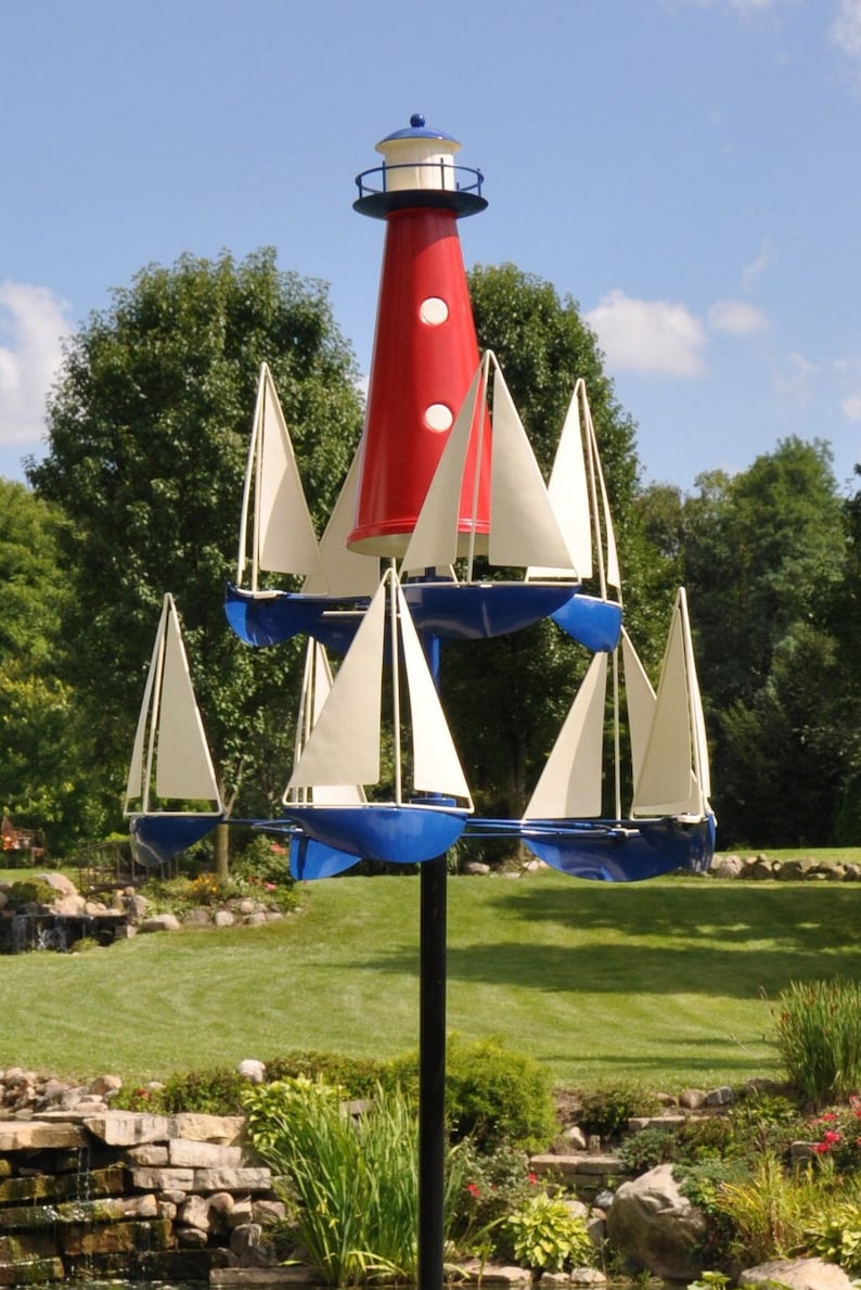 Nautical  Kinetic Art Wind Sculpture image 1