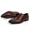 Mens Vintage Genuine Leather Oxford Dress Shoes