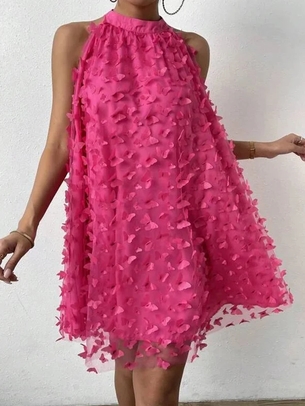 EJC Pleated Sleeveless Mini Dress
