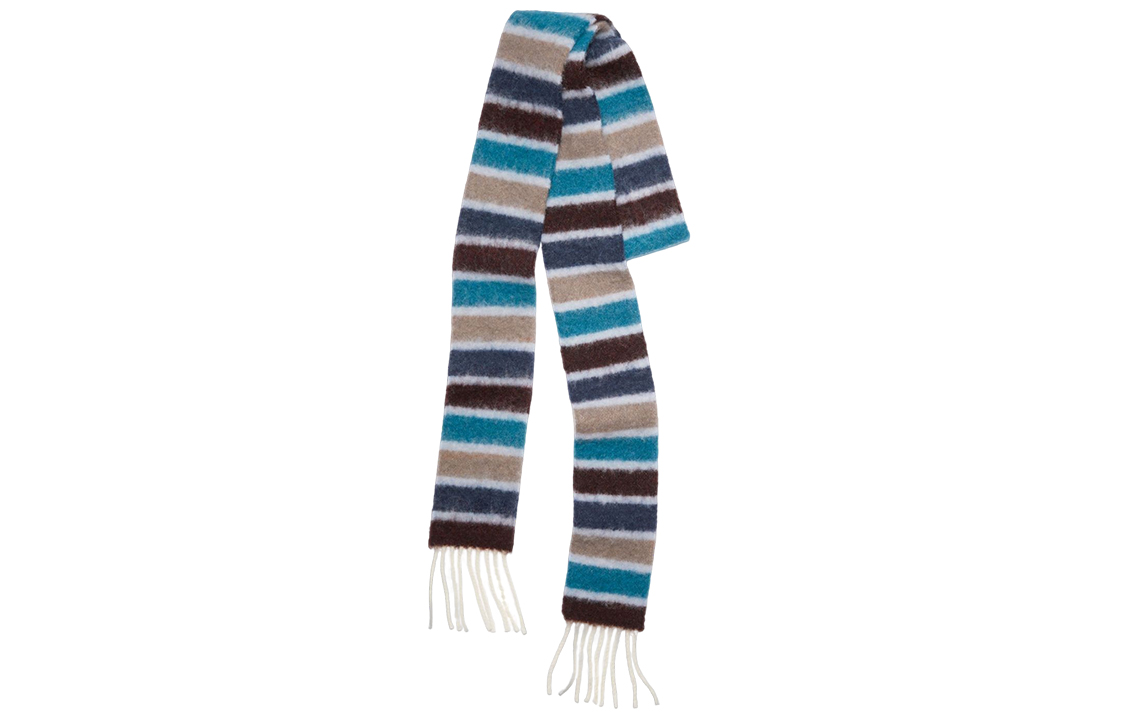Acne Studios Knit Scarves Unisex Blue Brown