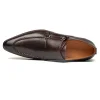 Handmade Mens Monk Strap Dress Shoes -Leather Sole
