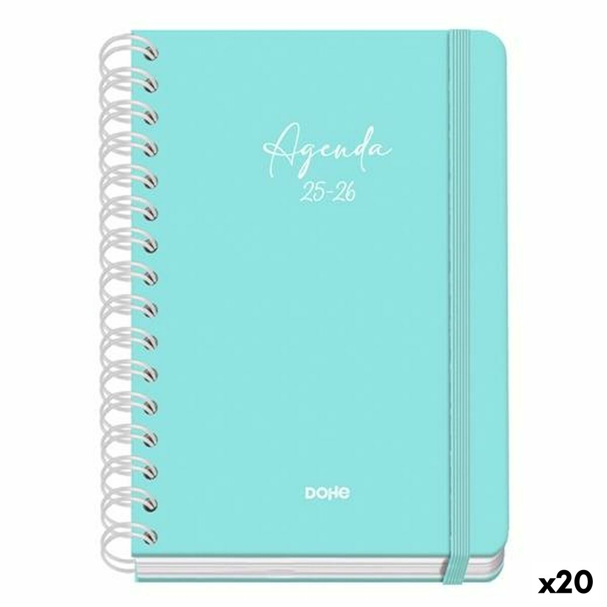 Diary DOHE SERENITY WIRE&acute;O Green A5 150 x 210 mm 2025-2026 (20 Units)