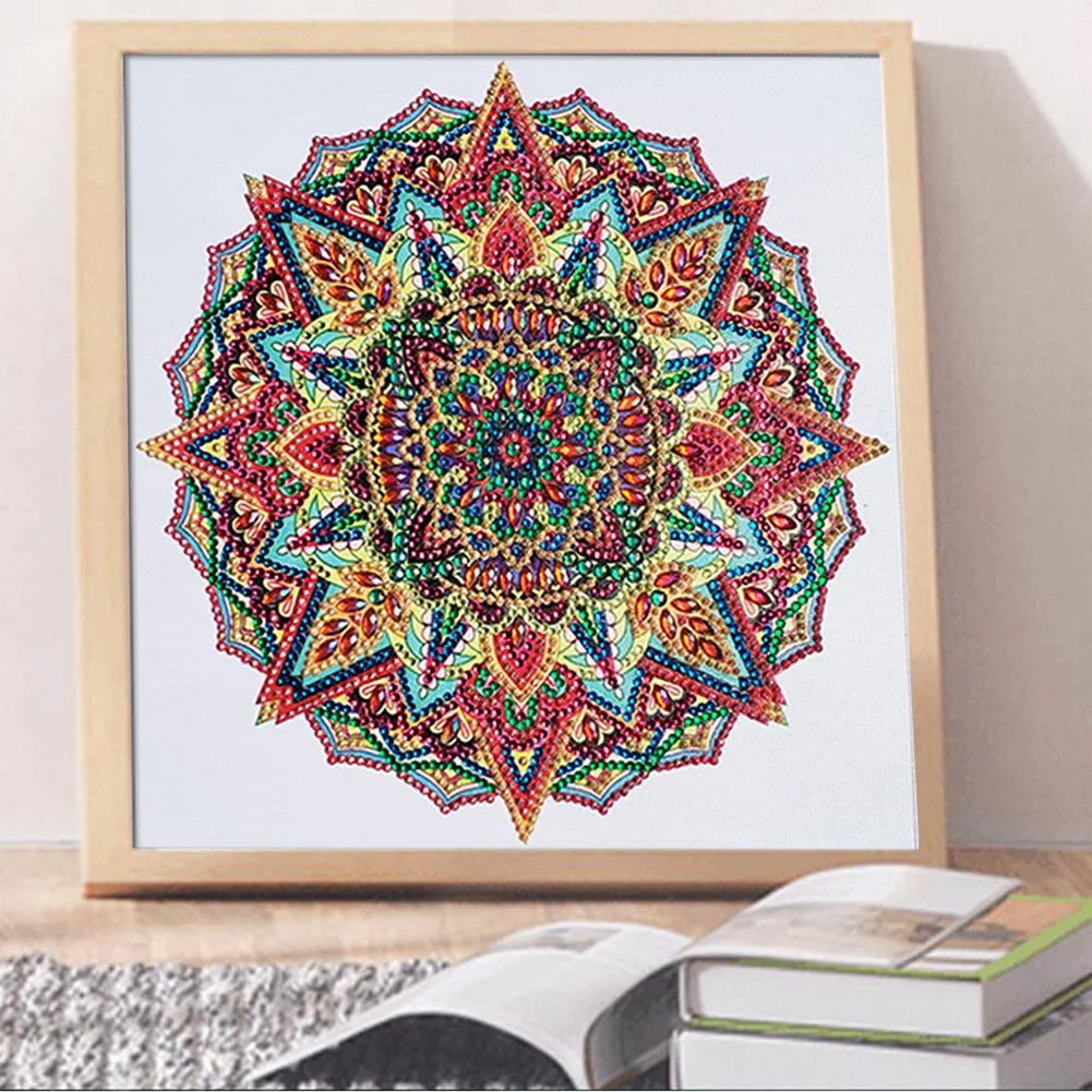 Diamond Painting - Special Shaped Drill - Mandala Flower(30*30cm)