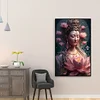 Fleur De Lotus Bouddhiste Guanyin - Diamant Rond 40X60CM