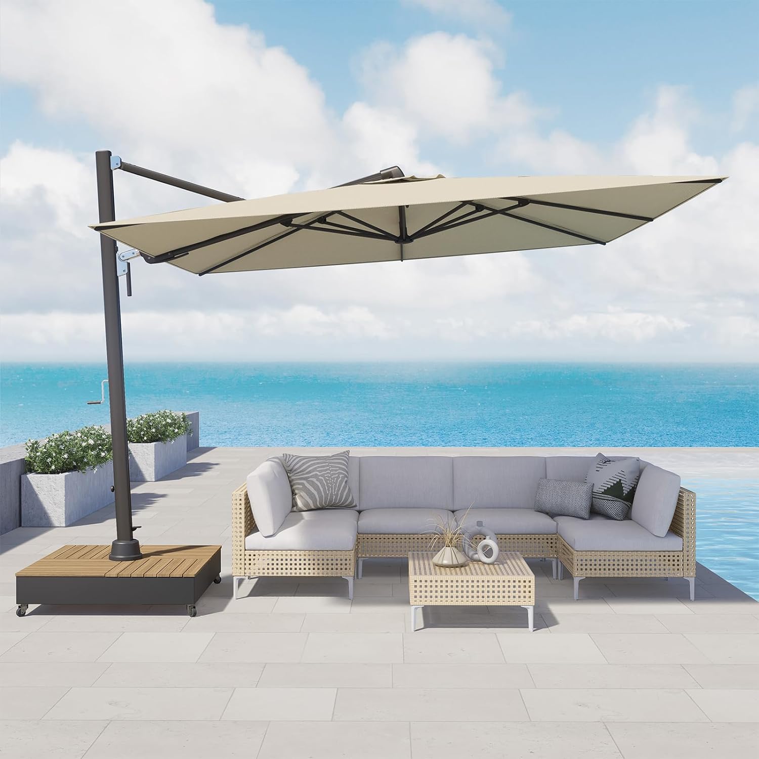 Grand Patio Deluxe NAPOLI Cantilever Patio Umbrella