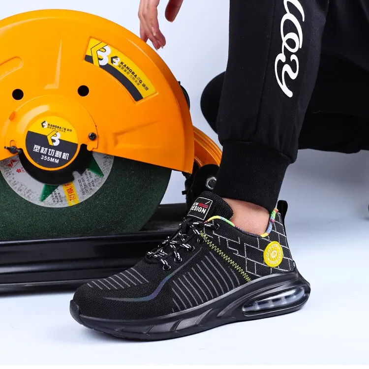 Safety Footwear Man Work Shoes Men's Cushioning Safety Shoes Indestructible Lightweight Men Boots Steel Toe Shoes Dropshipping