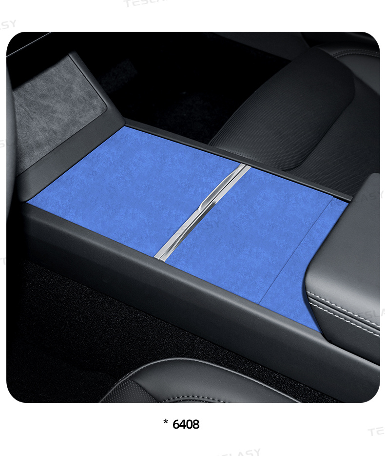TESLASY 2024 Model 3 Highland Alcantara Center Console Cover Sticker (3pcs/set)
