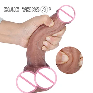 Liquid Silicone Double Layer Simulation Penis Dildo Female Masturbation Adult Sex Toys