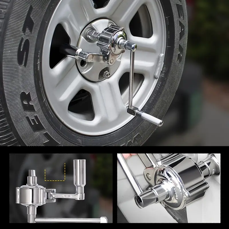  扭力扳手重型加长扳手套装，配有 17mm、19mm 和 21mm 套筒，用于松开汽车轮胎，适用于拆卸器 1、2、1、20，省力扳手，男士生日礼物，丈夫情人节礼物。产品详情 9