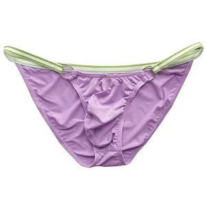 Men's Low-Rise Solid Color Ice Silk Briefs