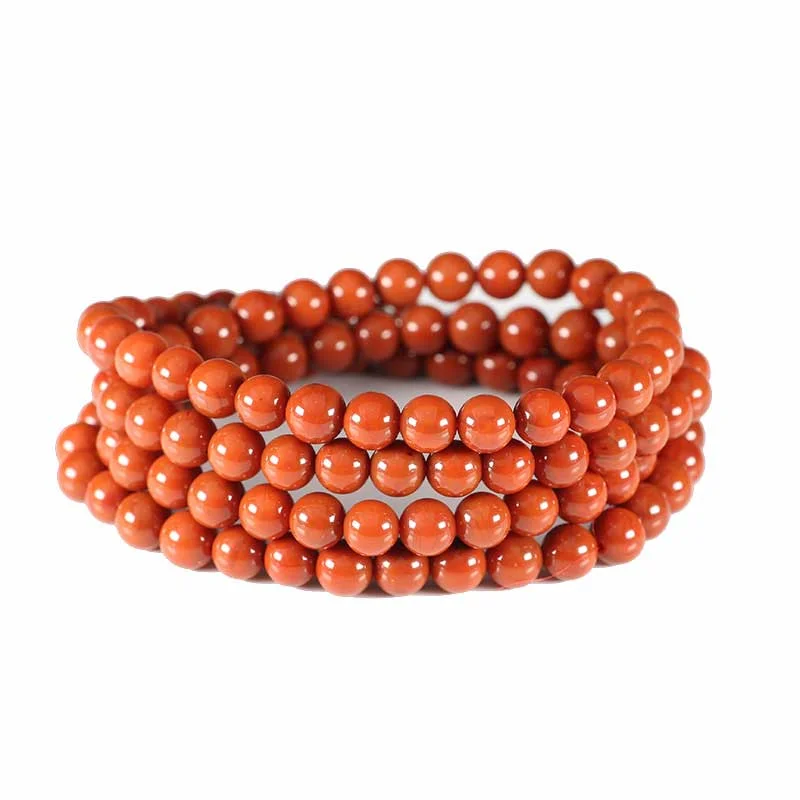 Natural Red Agate 108 Beads Calm Bracelet Mala