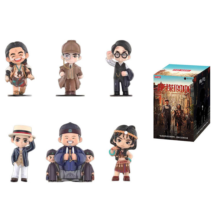 POP MART Tang Detective 1900 Collection Figure Trendy Fashion Mystery Boxes Single Mystery Box/Full Box 6 Pcs
