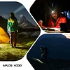 APLOS H330 Headlamp Flashlight Rechargeable - 1500 Lumen LED Headlight, Waterproof Motion Head Lamp Ultra-Light Bright, 5 Modes for Outdoor Camping Running Cycling Fishing APLOS Dive Light Official