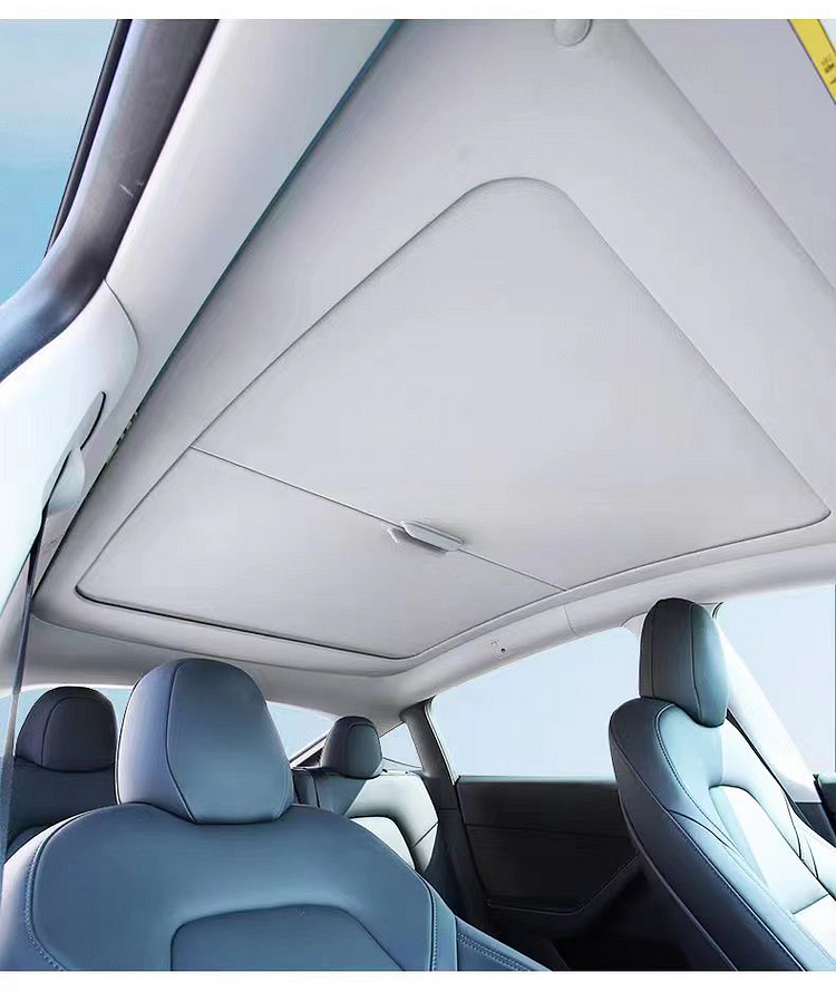 Tesla model y sunshade shop roof